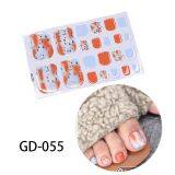 Nail Sticker Adhesive Toenail Art Polish Tips French Glitter Sequins Nail Wraps Strips Easy To Wear Manicure for Women thumbnail-2