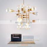Hot Sale Modern Creative Northern Europe Metal Ceiling Chandelier Lamps Decoration Hanging LED Glass Pendant Lights thumbnail-3