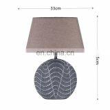 Hotel Decoration Living Room Ornaments Gray Ceramic Table Lamp Engraving Design Retro Desk Lamp thumbnail-6