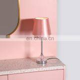 Korea New Indoor Light Custom Cheap Pink Modern Bedside Lamps for Hotel Home Decor thumbnail-5