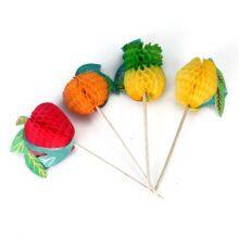 100 Pieces Cocktail Paper Umbrella Picks Foil Frill Picks Fruit Toppers Decor Cocktail Parasols Cupcake Toppers Hawaiian Tropical Parasol Cocktail Sticks Fruit Toothpicks for Cupcake Drinks Decor thumbnail-3