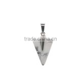Howlite Triangle Necklace & Pendant for Girlfriend Birthday GIft