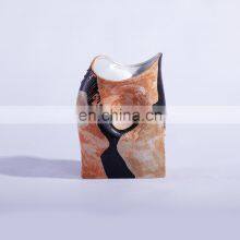 Irregular Porcelain Handmade Amber Vase For Interior Decoration thumbnail-3