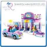Mini Qute DIY Kawaii Pink Girls Dream Princess Beauty Parlor Action Figure Plastic Building Block Brick Educational Toy NO.24605