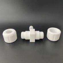 Plastic Component PTFE Tube Connector Union Tee 3/4