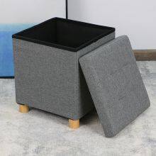 Linen Ottoman With Desk Top & Feet thumbnail-4