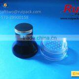Plastic Clear Loose Powder Case With Lockable Sifter, Black Loose Powder Jar/container With Brush Cap thumbnail-5