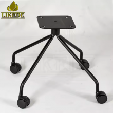 4-Star Cast Aluminum Chair Leg With Wheel Powder Coating Finish for Coffee Table Legs Available in Black Steel thumbnail-5
