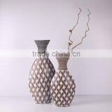 Modern Style Gray Geometric, Living Room Soft Home Decorations, Pottery Flower Vase Ornaments Crafts thumbnail-2