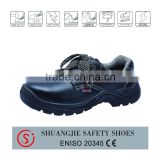 Embossed leather PU sole safety shoes industrial shoes 9084