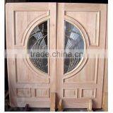 20mins-90mins External Fire Mahogany Solid Wood Door Double Door for Villa & Commercial Glazed Fire Door thumbnail-5