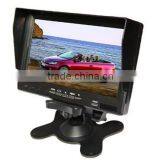 7 inch TFT-LCD AV HD rear view monitor for car 2 video/1 audio input