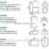 Sanitary Ware Ceramic One-piece Toilet Basin Bidet 4 Sets thumbnail-2