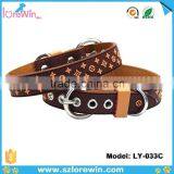 New Pet Supplies PVC Leather Custom Dog Collars 3D Star Pattern thumbnail-1