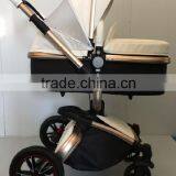 3 in 1 Leather Baby Stroller/pram,2015 Fashion Design for Babies Quality Choice