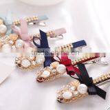 Newest Decorative Hair Bow Flower Beads Hair Clip Design Bridal Hair Accessory thumbnail-3