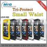 Original Love Mei Brand Luxury Small Waist AL Metal Case for HTC M7, Phone Cover For HTC M7 Cover Colors