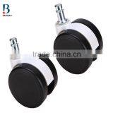 BIFMA Approved 2.5 Inches Heavy Duty Nylon PU Electroplating Caster Wheels for Shower Cubicle thumbnail-2