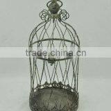 14A181MK S/2 Antique Metal Wire Bird Cages thumbnail-2