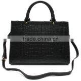 N2272-A5162 New Arrival Black Crocodile Pattern Leather Satchel Handbag Ladies Fashion Designer Bags thumbnail-6