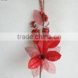 2014 Elegant Artificial Christmas Flowers 25" Artificial Polyester Magnolia Spray thumbnail-1