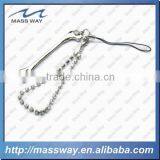 Custom Hang Mobile Fashion Really Pink Leather Metal Cell Phone Strap thumbnail-3