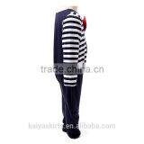 New Arrival Boutique Wholesale Unisex One Piece Navy Stripe Baby Overall Romper Long Sleeves thumbnail-2