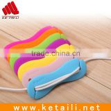 Promotion silicone earphone wire winder