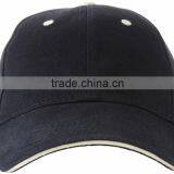 Black Plain 6 Panel Baseball Caps