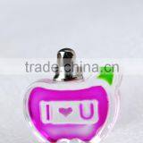 2015 custom high quality keychain manufacturer purple apple shape key chains