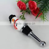 Snowman Theme Murano Glass Wine Bottle Stoppers for Christmas Gifts