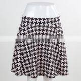 F5S43015 European Style Women Houndstooth Printed Flippy Skirts thumbnail-1