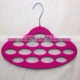 Oval Circles Velvet Flocked Scarf Hanger Organizer thumbnail-4