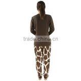 Kevince Women Interlock Pyjamas Knitting Clothing Pajama Girraffe 1000pcs up OEM Factory Directly thumbnail-3