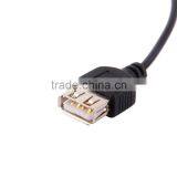 3.5mm Male AUX Audio Plug Jack to USB 2.0 Female Converter Cable Cord Car MP3 Audio Cable Line thumbnail-4