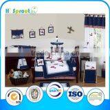 White Background Airplane Embroidery Boys Comforter Sets thumbnail-1