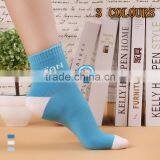 Factory Wholesale High Quality Colorred Heel and Toe Fashion Women Ankle Socks,women Socks