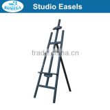 in stock 1.45m black pine wooden standing easel painting display easel wholesale