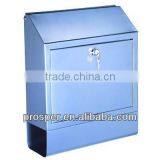 blue wall mounted letter box