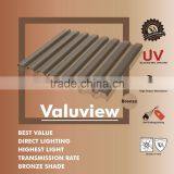 Transparent Polycarbonate Corrugated Bronze Roofing Sheet (Valuview Bronze GRECA) thumbnail-1