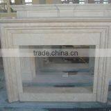 Marble Stone Round Indoor Fireplace Mantel thumbnail-1