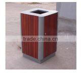 Arlau Outdoor Wpc Park Garbage Can Wood thumbnail-3