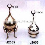 Mirror Polished Brass Incense Holder Crecent for Incense Sticks thumbnail-1