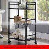 Garage Bar Hotel Rolling Metal Serving Cart thumbnail-1