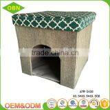 Washable Plaid Oxford Cloth Teddy Mattress Fabric Material Foldable Cheap Luxury Cat House thumbnail-1