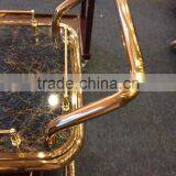 Luxury Stainless Steel Three Layers Liquor Trolley Food Trolley Service Trolley C-55 thumbnail-4
