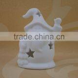 Santa Claus Shape Porcelain Christmas Decoration With LED Light for Home thumbnail-4