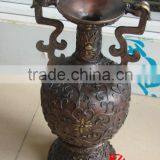 Metal Garden Flower Pot Antique Bronze Vase thumbnail-1