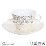 Hot Sale Ceramic Stoneware Indoor Decoration Cup and Saucer Flower Pot thumbnail-3