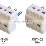 Italian ac dc Electrical Multi 3 Round Pin 16a Industrial Male and Female Plug Socket Adaptor Socket thumbnail-2